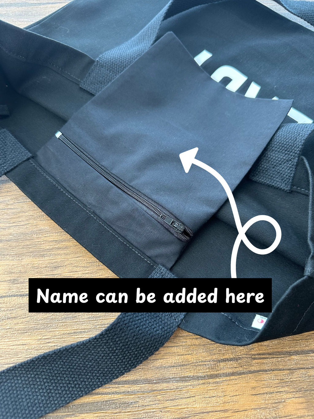 “NOPE. Not Today” Tote Bag with Inside Zip Pocket – Black Canvas Reusable Shopper, Funny Quote Bag, Gift for Her